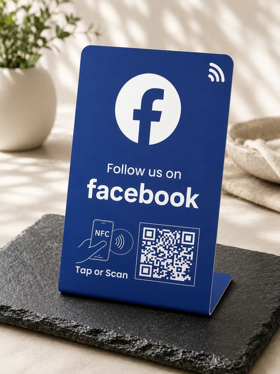 Facebook NFC-Tischaufsteller