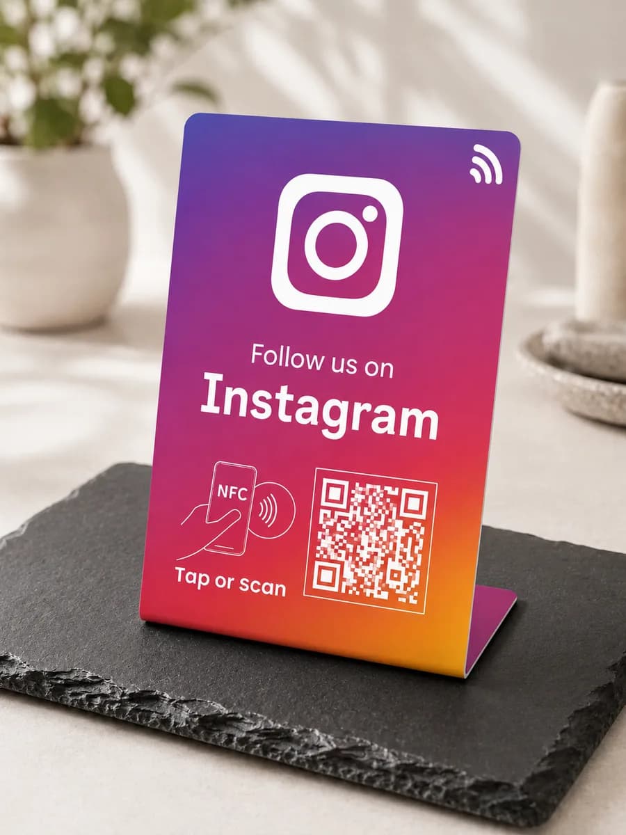 Instagram NFC-Tischaufsteller