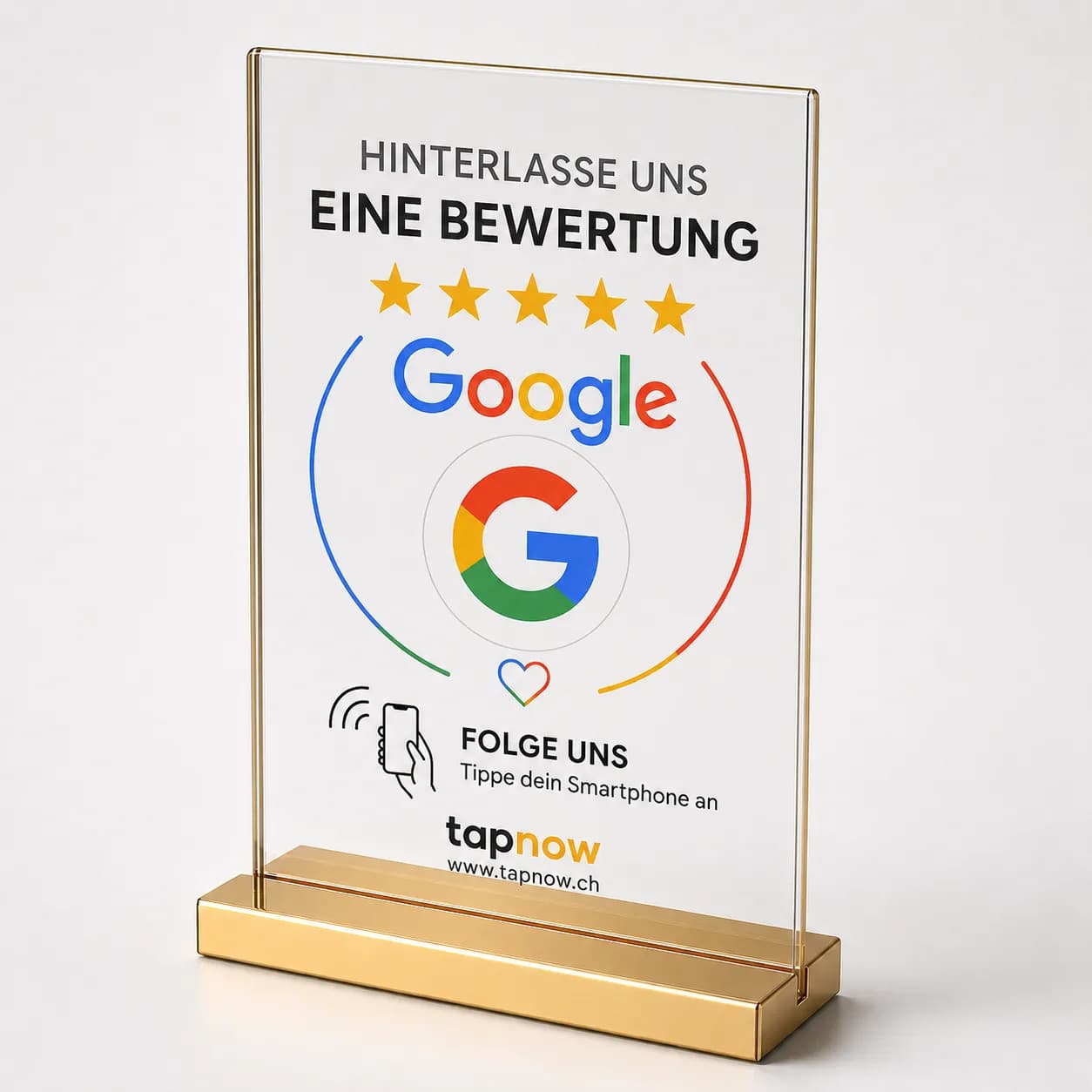 Premium Google Aufsteller – Gold – Gold