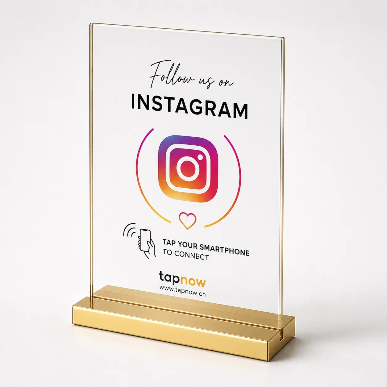 Premium Instagram Aufsteller – Gold – Gold